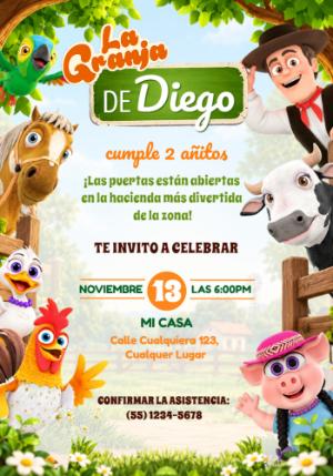 Invitación de Cumpleaños La Granja de Zenón para Editar