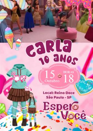 Vídeo Convite Detona Ralph: Vire a Vanellope com sua Foto IA!