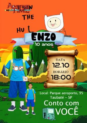 Convite Animado Hora de Aventura: Vire o Finn com sua Foto IA