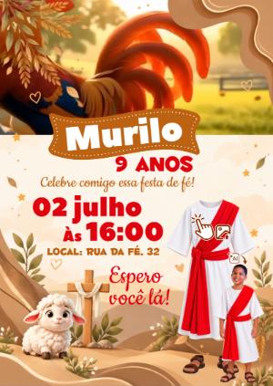 Convite Animado Jesus: Vire o personagem com sua foto via IA