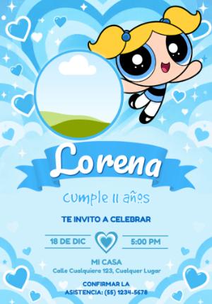 Invitación de Cumpleaños de Burbuja con Foto para Editar