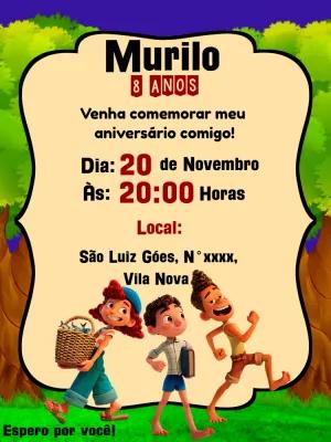 Convite de Aniversário Luca Disney para Editar Online