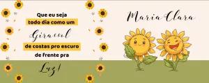 Arte para Caneca Girassol com Frase para Editar Online