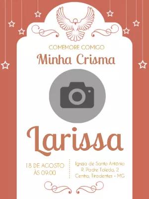 Convite de Crisma com Foto para Editar Online