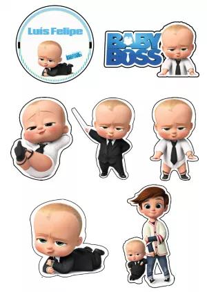 Topo de Bolo O Poderoso Chefinho com Personagens para Editar