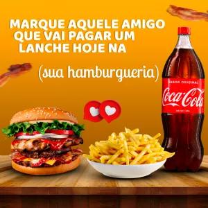 Post para Hamburgueria: Lanche Delicioso Editável Online
