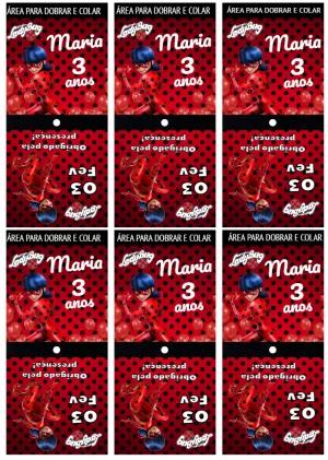 Capa para Pirulito Ladybug: Arte Editável para Festa