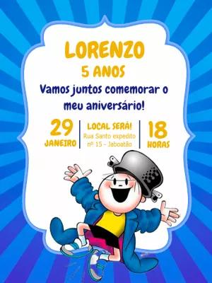 Convite de Aniversário Menino Maluquinho para Editar Online