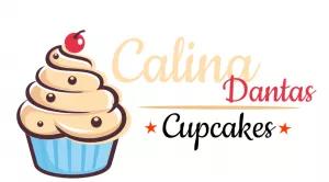 Logo Editável para Doceria com Ilustração de Cupcake