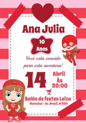 Convite Aniversário Os Aventureiros para Editar Online
