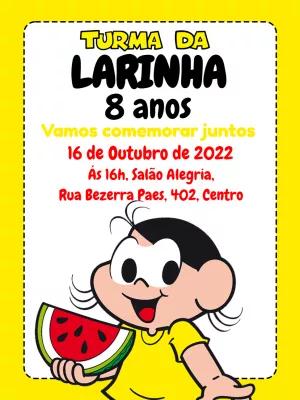 Convite de Aniversário Magali Turma da Mônica para Editar