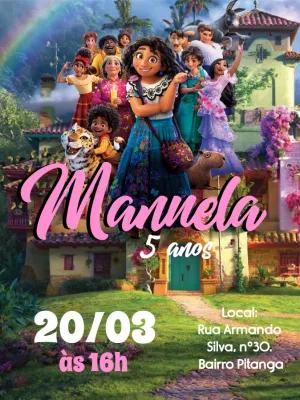 Convite de Aniversário Encanto com Personagens para Editar Online
