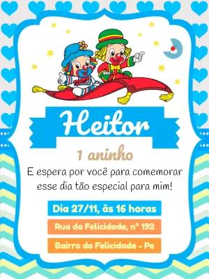 Convite Aniversário Patati Patatá para Editar Online