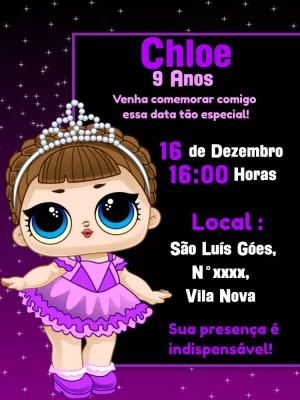 Convite de Aniversário LOL Surprise para Editar Online