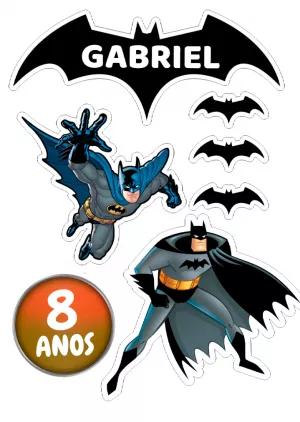 Topo de Bolo Batman: Decoração de Festa para Editar