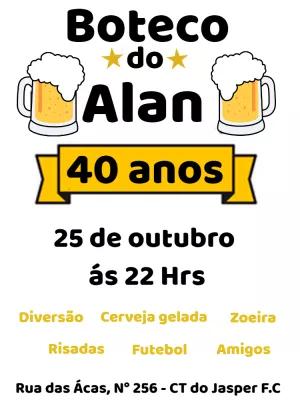 Convite de Aniversário Boteco com Cerveja para Editar Online