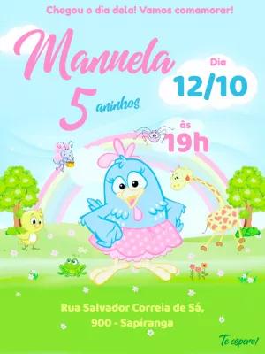 Convite de Aniversário Galinha Pintadinha Candy para Editar