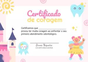 Certificado de Coragem Dentista Infantil para Editar Online