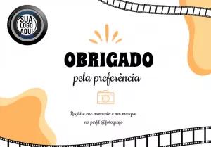 Cartão de Agradecimento Fotógrafo para Editar Online