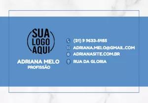 Cartão de Visita Mármore Azul Profissional para Editar Online