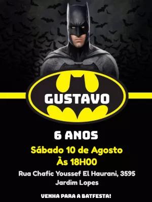 Convite de Aniversário Batman do Herói para Editar Online