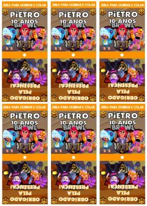 Capa para Pirulito Brawl Stars Editável para Aniversário