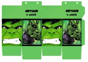 Caixa Milk Hulk Editável para Aniversário | Edite Online