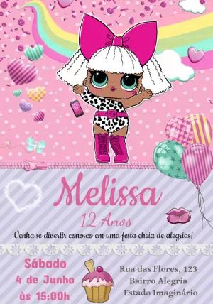 Convite Aniversário Boneca Lol Surprise Editável Online