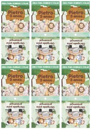 Capa para Pirulito Aniversário Safari para Editar Online