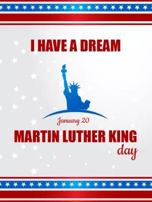 Editable Martin Luther King Day Post to Customize Online