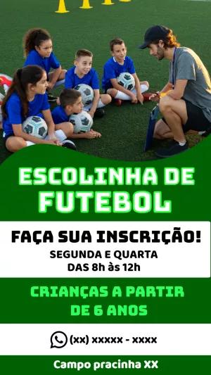 Anúncio de Escolinha de Futebol para Editar Online