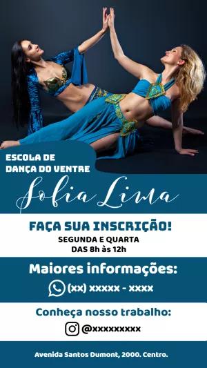 Flyer para Aulas de Dança do Ventre para Editar Online
