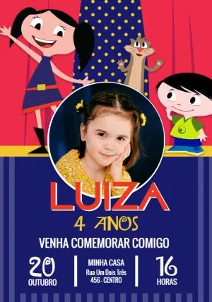Convite Aniversário Show da Luna com Foto para Editar Online