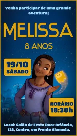 Convite Aniversário Wish o Poder dos Desejos para Editar