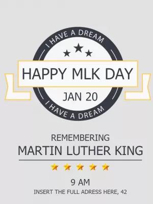 Editable Martin Luther King Day Poster to Customize Online