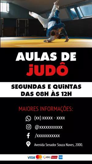 Flyer Editável para Aulas de Judô e Artes Marciais