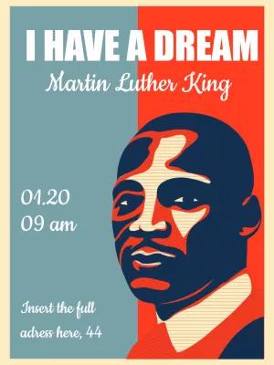 Martin Luther King Day Commemorative Poster to Edit Online