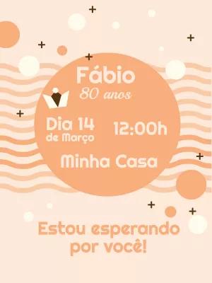 Convite de Aniversário Minimalista para Editar Online
