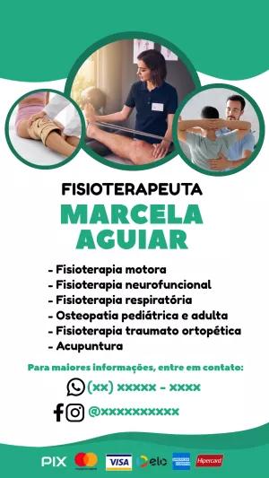 Cartão de Visita Fisioterapia Profissional para Editar Online