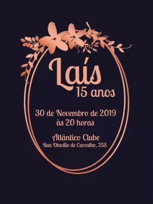 Convite de 15 anos Rose Gold Floral para Editar Online