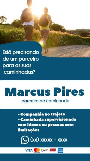 Cartão de Visita Parceiro de Caminhada para Editar Online