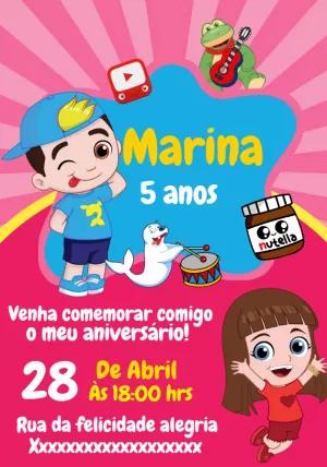 Convite de Aniversário Luccas Neto para Editar Online