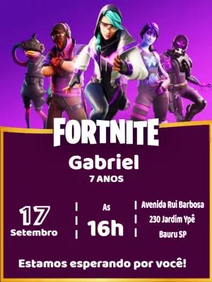 Convite Aniversário Fortnite Battle Royale para Editar Online