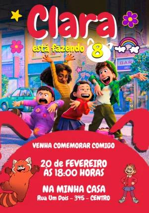 Convite Aniversário Red Crescer é uma Fera para Editar Online