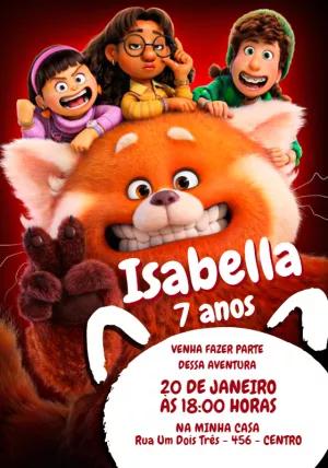 Convite Aniversário Red Crescer é Uma Fera para Editar Online