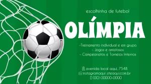 Cartão de Visita Escolhinha de Futebol para Editar Online