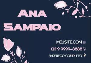 Cartão de Visita Floral Elegante para Editar Online