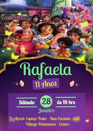 Convite de Aniversário Encanto com Mirabel para Editar Online