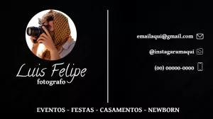 Cartão de Visita Fotógrafo Profissional para Editar Online