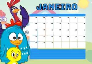 Planner 2024 Galinha Pintadinha para Editar Online